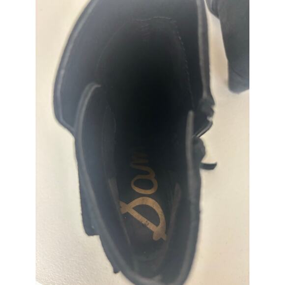 Sam Edelman Black Suede Leather Margaret Ankle Booties Size 8 - Picture 9 of 10